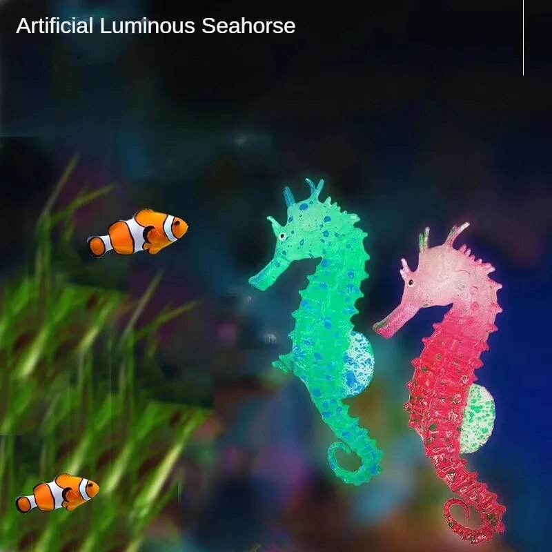Aquarium Fish That Glow In The Dark - Aquariumdecoratie, simulatie glow-in-the-dark siliconen zeepaardje met