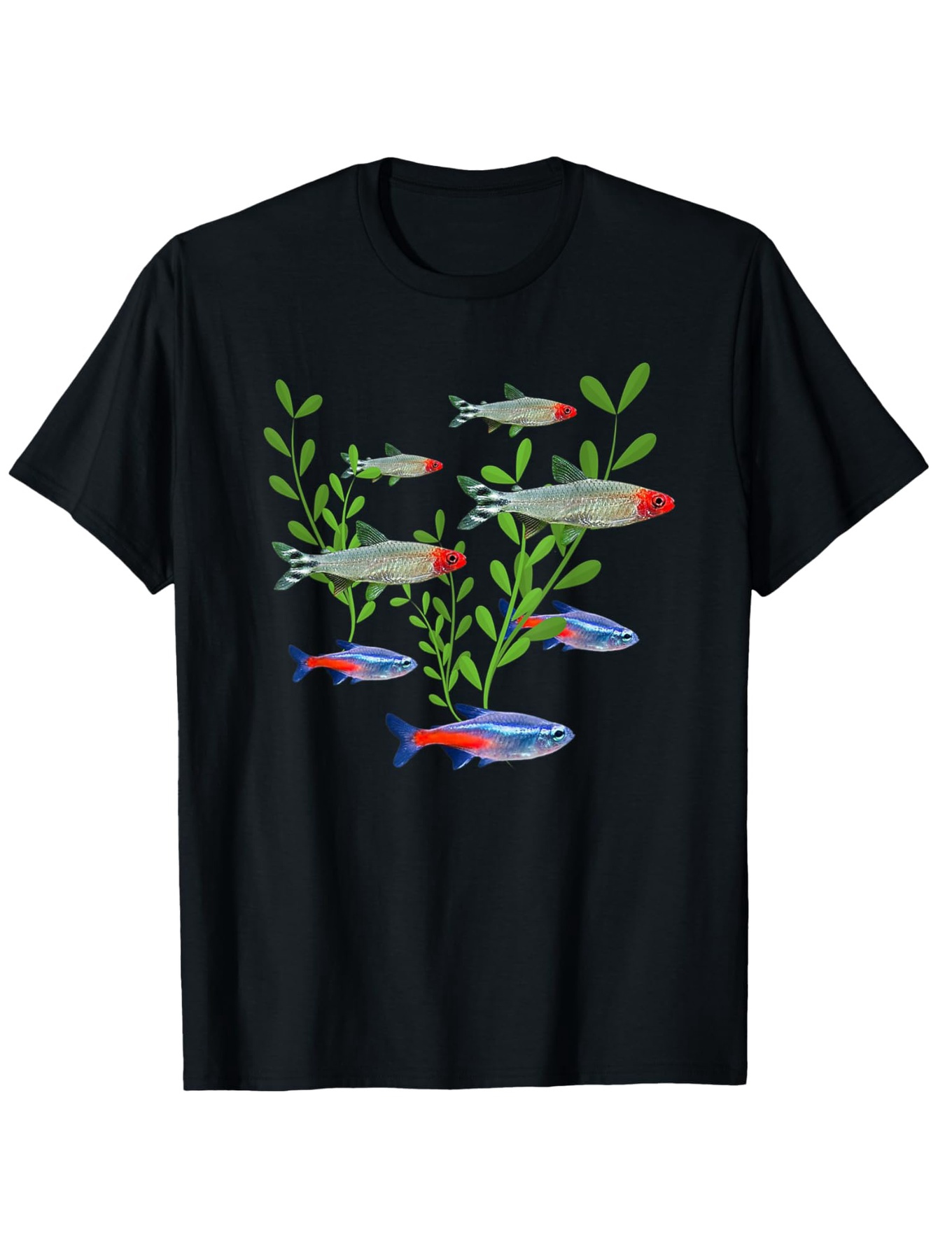 Tetra Fish In Aquarium - Herenshirt met neon & Rummy Nose