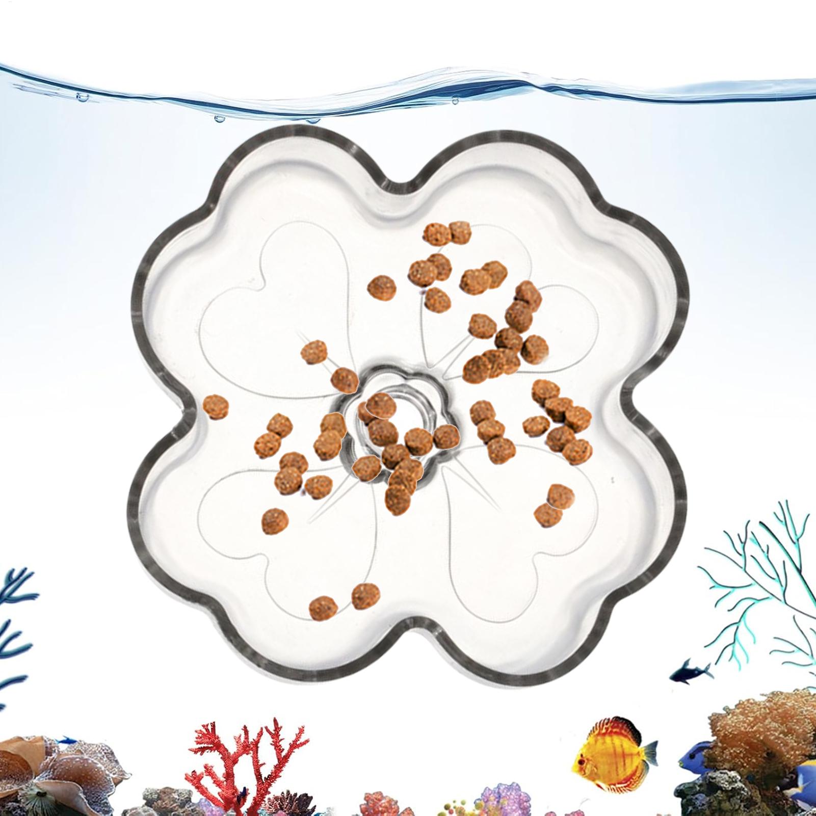 Tetra Fish In Aquarium - Aquarium Voederbak Zuignap Bloemvormige Visvoerschaal voor
