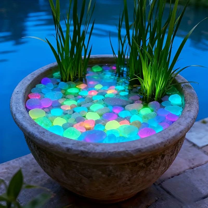 Aquarium Fish That Glow In The Dark - 200 stuks Glow-in-the-dark tuinsteentjes voor stoep,