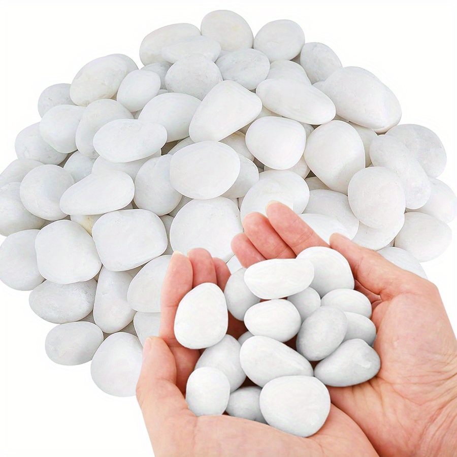 Aquarium Fish Fishing - 200/400g Witte Hooggepolijste Natuurlijke Kiezels 2-3