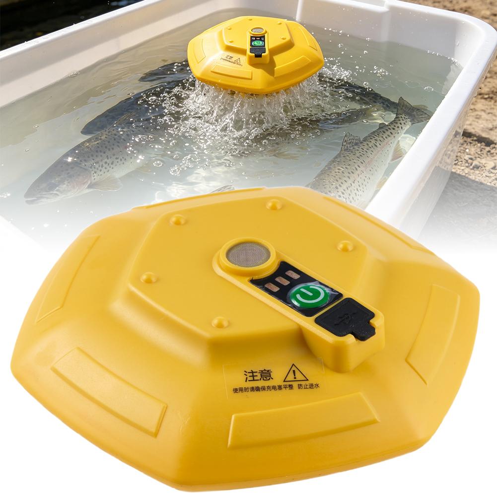 Aquarium Fish Fishing - Draagbare drijvende visbak zuurstofpomp, 3000mAh oplaadbare