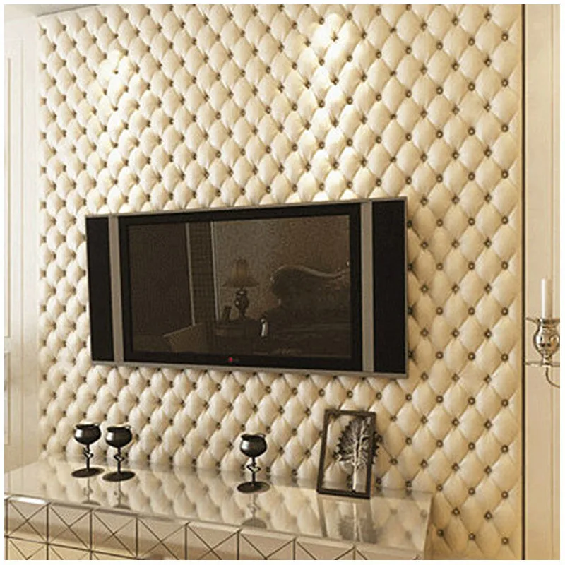 Background Film 3D - Luxe 3D imitatieleer in Europese stijl