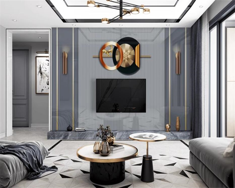 Background Film 3D - beibehang Aangepaste driedimensionale moderne minimalistische luxe