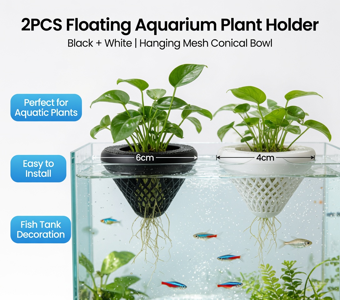 2 stuks drijvende aquariumplan - Aquarium Fish Cartoon recensie en prijs