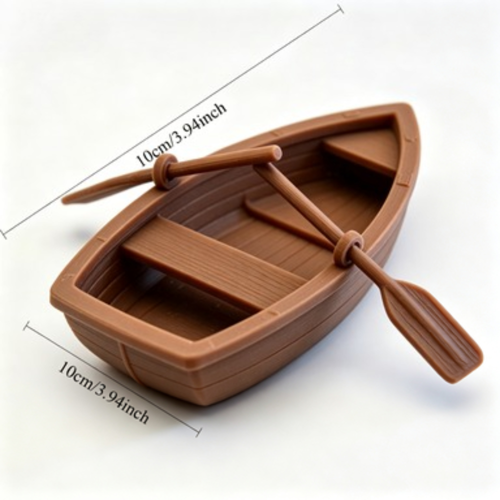 Mini houten bootje met dubbele - Aquarium Fish Cartoon recensie en prijs