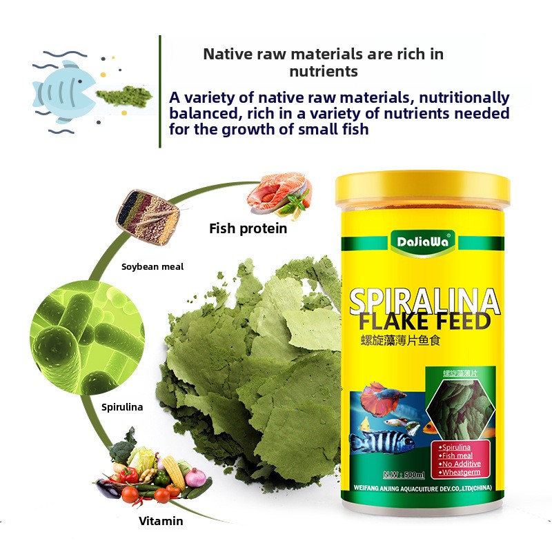 DaJiaWa Spirulina Vlokvisvoer  - Tetra Food Goldfish Flakes recensie en prijs
